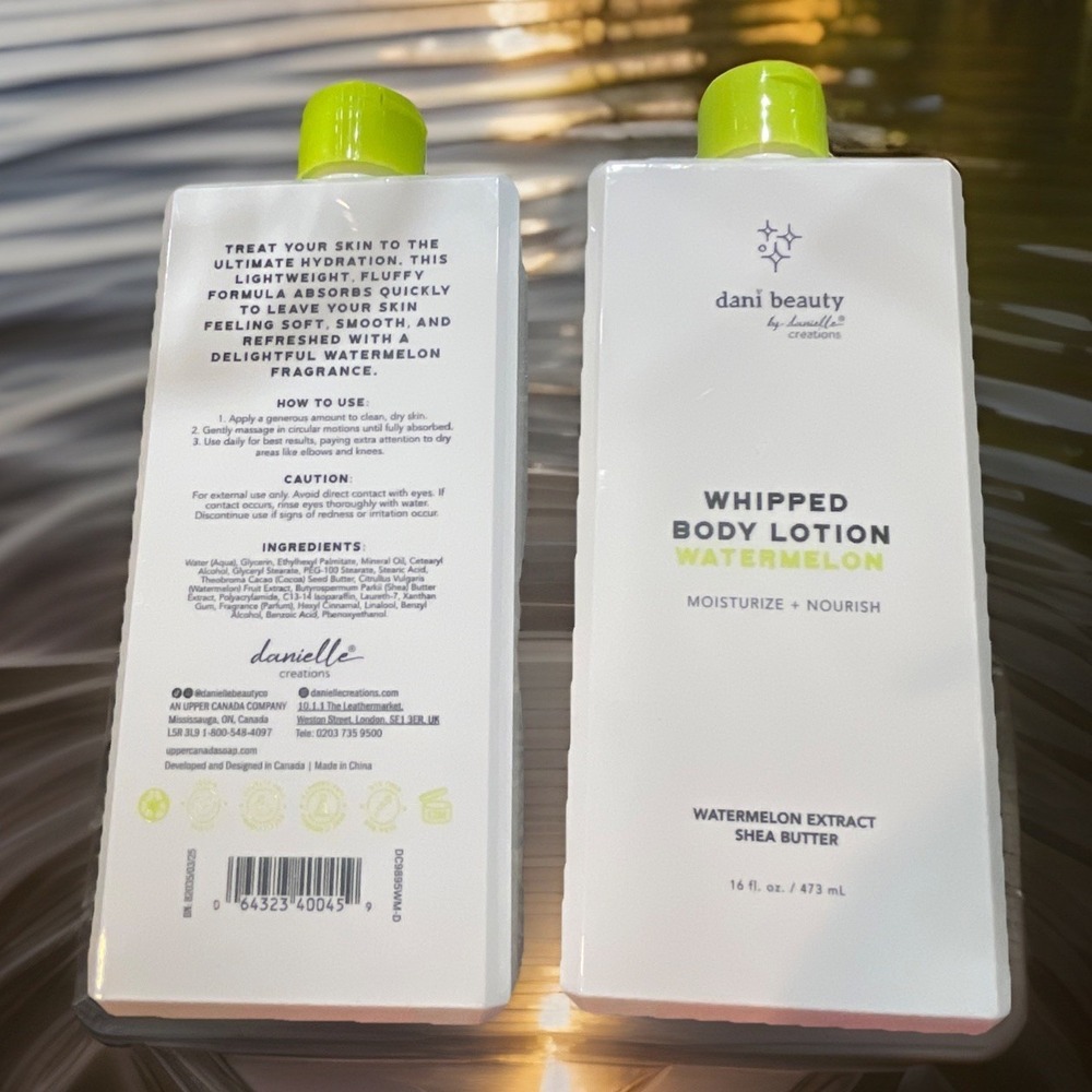 2-16‎ Oz Pack Dani Beauty By Daniella Collections Whipped Body Lotion Watermelon